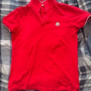 Moncler Red Polo Shirt Classic Design